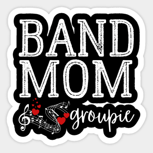Marching Band Mom Groupie Musical Notes Sticker